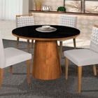 Mesa Cone 4 Lugares Preto/imbuia 1,1m - Cerc