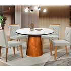 Mesa Cone 4 Lugares Tampo Branco/preto 1,2m - Cerc