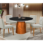 Mesa Cone 4 Lugares Tampo Preto 1,1m - Cerc