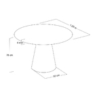 Mesa Cone 4 Lugares Tampo Preto 1,2m - Cerc