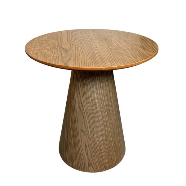 Mesa Cone Lateral Em Lamina Natural Nogueira Tampo 51 Cm - Ma