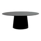 Mesa Cone Oval 137x90cm Laqueada Preto
