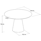Mesa Cone Redonda 4 Lugares Tampo Branco/imbuia 1,1m Cerc