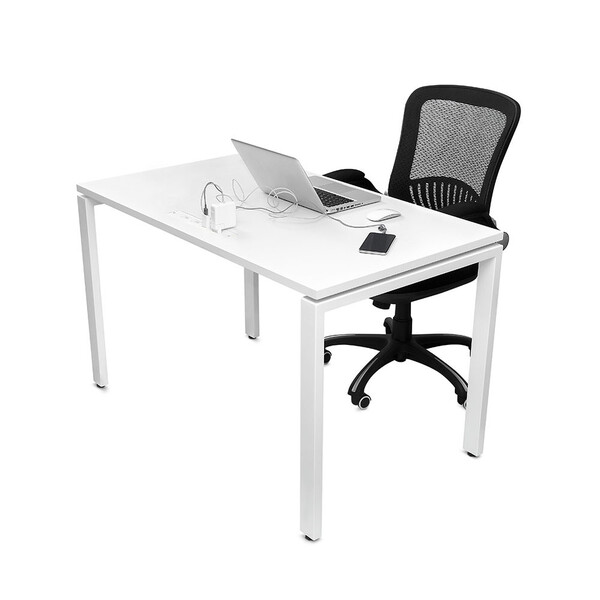 Mesa Confortline Pés Em Metal Com 3 Tomadas 10a Umi