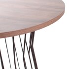 Mesa Conica Mdp Redondo Sala De Estar Aço Corten/castanho