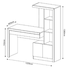 Mesa Conjunto Para Escritório Home Office Me4143 Mdp Branco G