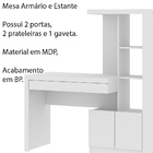 Mesa Conjunto Para Escritório Home Office Me4143 Mdp Branco G