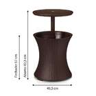 Mesa Cooler Rattan Marrom