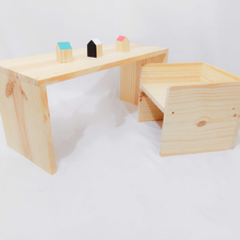 Mesa Criativa Montessori Infantil Em Madeira - Rustic