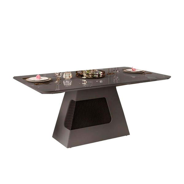 Mesa Dala Retangular 6 Lugares Com Tampo De Madeira 25mm Chan