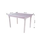 Mesa Dalas 118x83cm Tampo Mdf 30mm  Branco