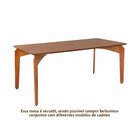 Mesa De 6 Lugares Retangular De Madeira Maciça Malta Espresso