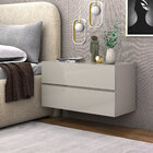 Mesa De  Cabeceira Eros 60cm Off White Suspenso