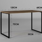 Mesa De Aço Slim Estudos Vintage Industrial Preto Trabalhador
