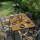 Mesa de Alumínio Extensível Oris 75x102x147cm Marrom Naterial