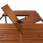 Mesa de Alumínio Extensível Oris 75x102x147cm Marrom Naterial