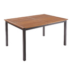 Mesa de Alumínio Extensível Oris 75x102x147cm Marrom Naterial