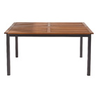 Mesa de Alumínio Extensível Oris 75x102x147cm Marrom Naterial