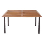 Mesa de Alumínio Extensível Oris 75x102x147cm Marrom Naterial