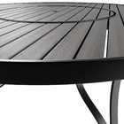 Mesa de Alumínio Porto Rico Giratório 150x72x150cm Cinza Chumbo Portinaty