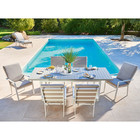 Mesa de Alumínio Retangular Las Vegas 100x77x180cm Cinza Naterial