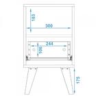 Mesa De Apoio 1 Gaveta Branco/retro Preto Mdp 15mm