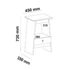 Mesa De Apoio 1 Gaveta Eden Artely Carvalho/grafite