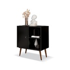 Mesa De Apoio 1 Porta 2 Prateleiras Agata Várias Cores Preto