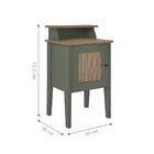 Mesa De Apoio 1 Porta Guldur Menta Carvalho