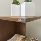 Mesa de Apoio 33x25cm Cinamomo com Off White MDP Artely