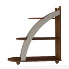 Mesa De Apoio 3 Prateleira Curvo Eribor Cedro Off White