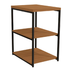 Mesa de Apoio 45x60cm Canela e Preto Fosco Metal e MDP Industrial Crome