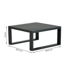 Mesa de Apoio para Jardim 45x89,5x89,5cm Alumínio Cinza Athena Naterial