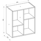 Mesa De Apoio 4 Nichos Milan  Cacao