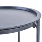 Mesa de Apoio Aço Redondo Mobis 53x45x45cm Preto Naterial