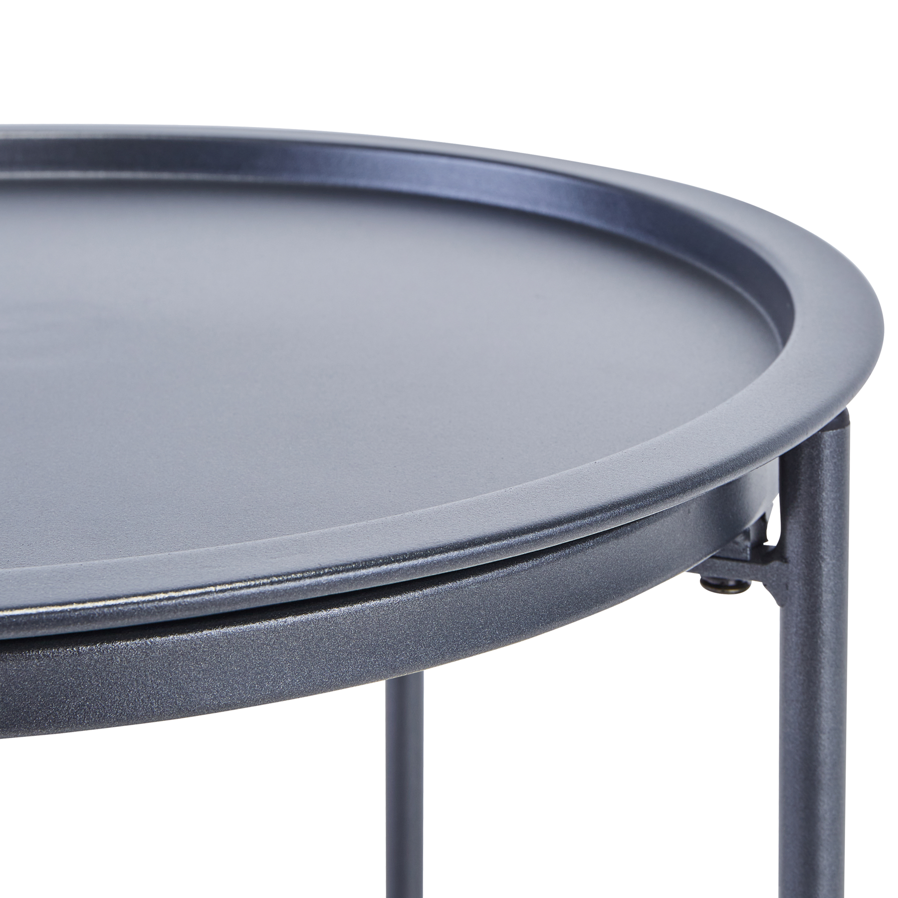 Mesa de Apoio para Jardim Redonda em Aço Mobis Naterial