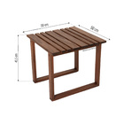 Mesa de apoio Aurora 50x50cm Marrom Naterial