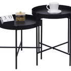 Mesa De Apoio Bandeja Sofá Cama Redonda 40x50cm Média Collie