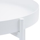 Mesa De Apoio Bandeja Sofá Cama Redonda 40x50cm Média Collie