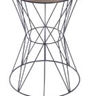 Mesa De Apoio Bella Moça Com Tampo De Madeira E Estrutura Em