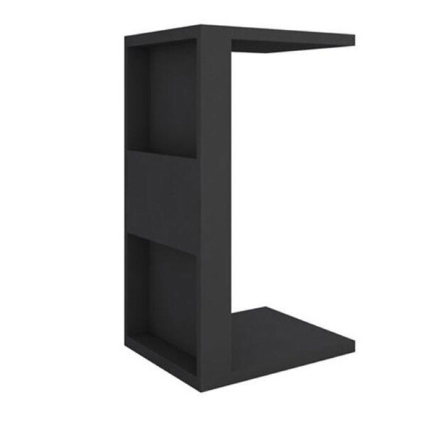 Mesa De Apoio Book Preto Acetinado Caemmun Móveis