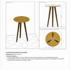 Mesa De Apoio Brilhante Em Madeira Branco Off-white Móveis Be