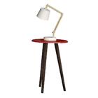 Mesa De Apoio Brilhante Pés Palito Vermelho