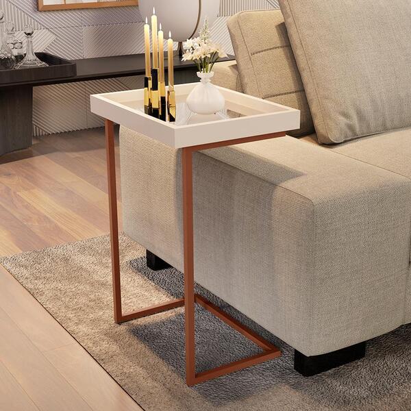 Mesa De Apoio Calabria Perola Pe Bronze