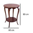 Mesa De Apoio Clássica Redonda Belli Verniz Imbuia