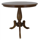 Mesa De Apoio Clássica Redonda Fragata 90 Cm Verniz Imbuia