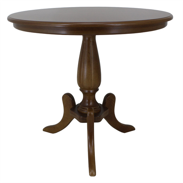 Mesa De Apoio Clássica Redonda Fragata 90 Cm Verniz Imbuia