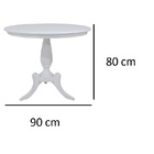 Mesa De Apoio Clássica Redonda Fragata 90cm Branco Provençal