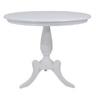 Mesa De Apoio Clássica Redonda Fragata 90cm Branco Provençal