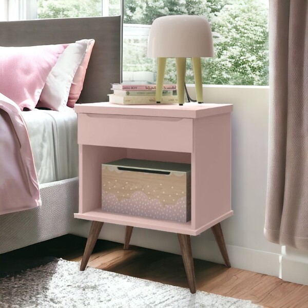 Mesa De Apoio Com 1 Gaveta Haven Rosê